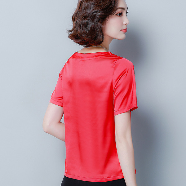 Aktuális női blúz három színben O-nyakkal