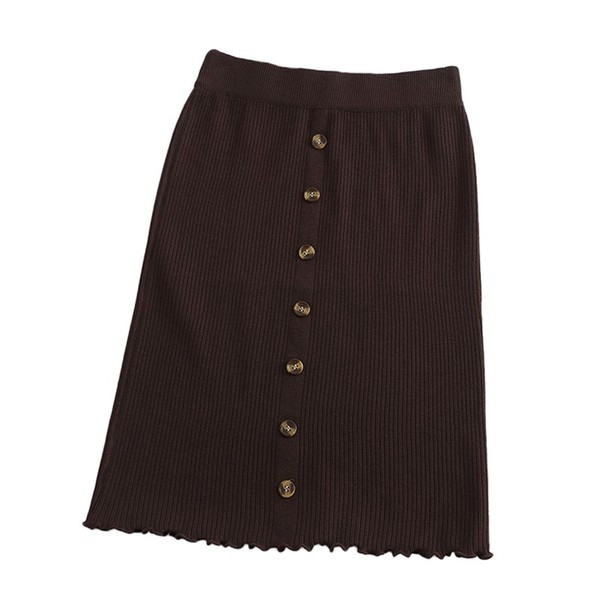 Alkalmi női szoknya gombokkal - négy színben