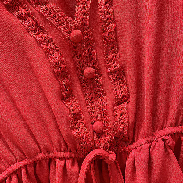 Női ing V-nyakú és hosszú ujjú