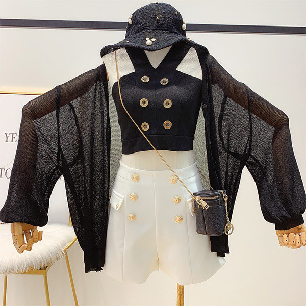 Női felső + mellény szett három színben