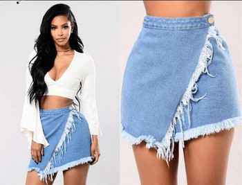 Aktuális női rövid szoknya kék színben