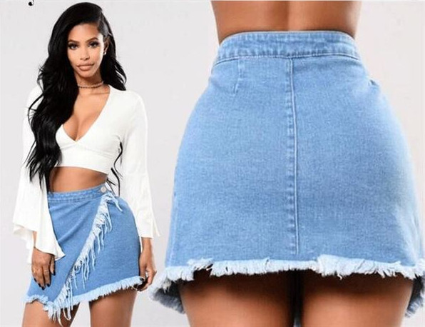 Aktuális női rövid szoknya kék színben