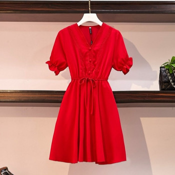 Stílusos női ruha rövid ujjú és megkötős három színben