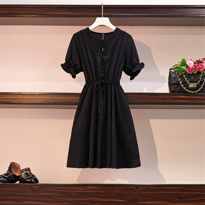 Stílusos női ruha rövid ujjú és megkötős három színben