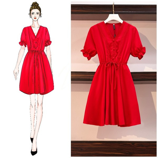 Stílusos női ruha rövid ujjú és megkötős három színben