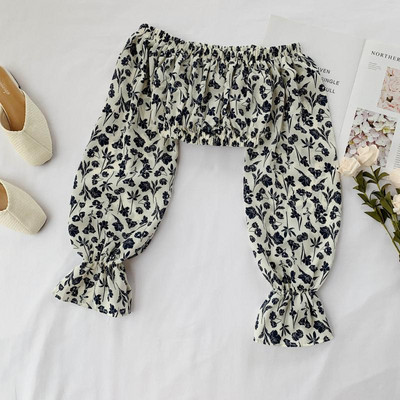 Rövid női blúz, hosszú ujjal, négy színben