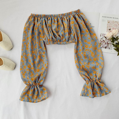 Rövid női blúz, hosszú ujjal, négy színben