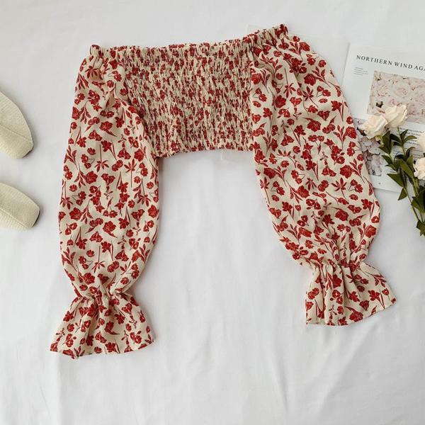 Rövid női blúz, hosszú ujjal, négy színben