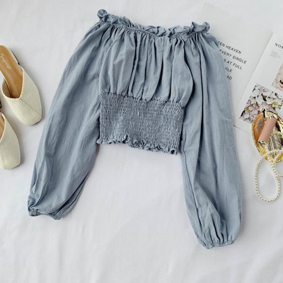 Csupasz vállú női blúz több színben