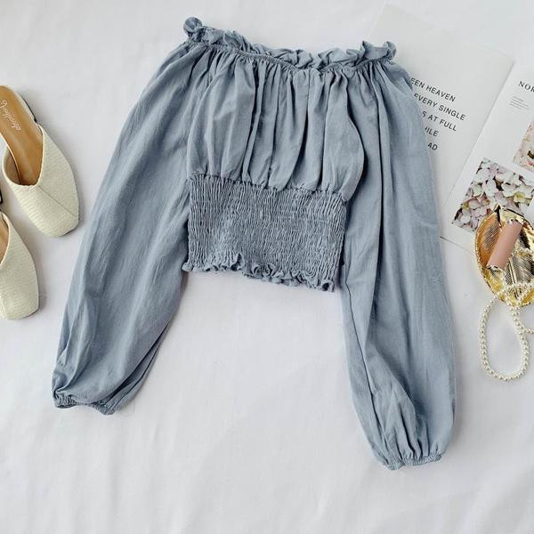 Csupasz vállú női blúz több színben