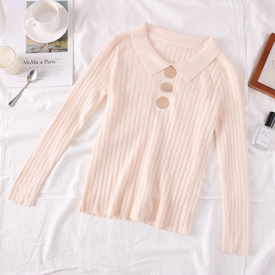 Új modell női pulóver klasszikus gallérral több színben