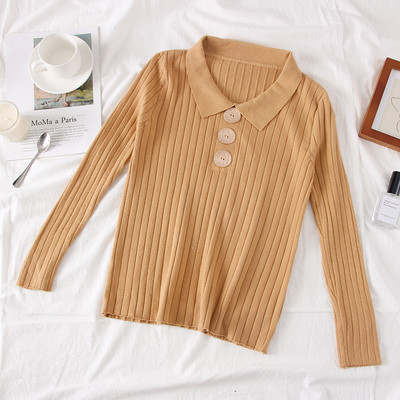 Új modell női pulóver klasszikus gallérral több színben