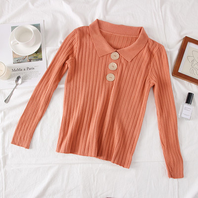 Új modell női pulóver klasszikus gallérral több színben