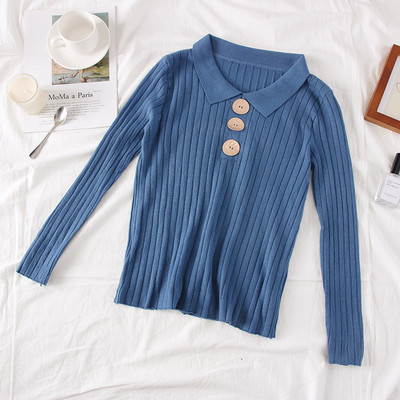 Új modell női pulóver klasszikus gallérral több színben