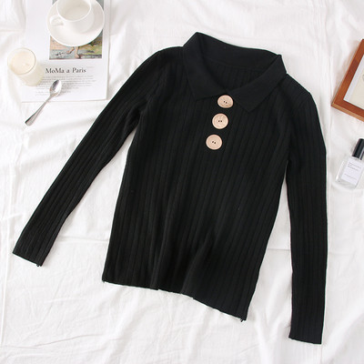 Új modell női pulóver klasszikus gallérral több színben