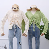 Modern női pulóver V-nyakkal - többféle színben