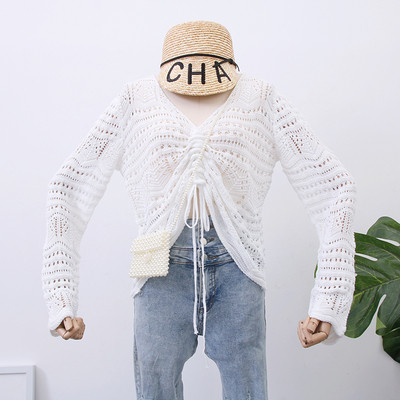 Modern női pulóver V-nyakkal - többféle színben