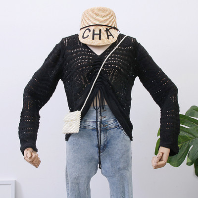 Modern női pulóver V-nyakkal - többféle színben