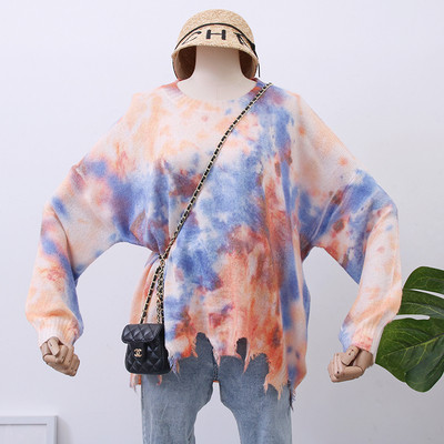 Színes női pulóver O-nyakkal, három színben