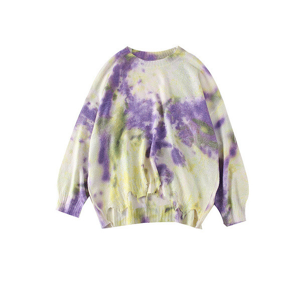 Színes női pulóver O-nyakkal, három színben