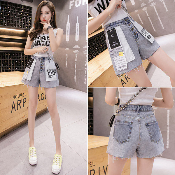 Modern női rövidnadrág magas derékkal