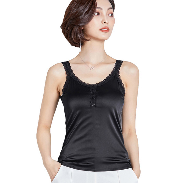 Aktuális női felső négy színben - csipkével