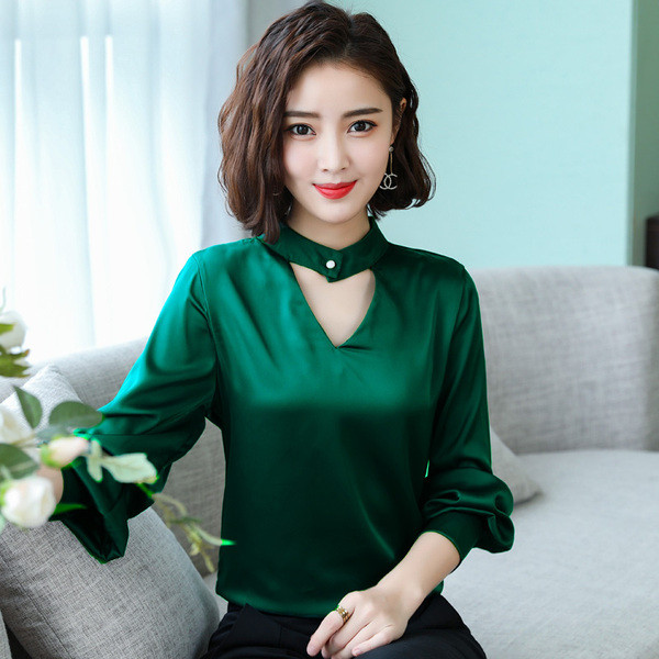 Női póló hosszú ujjal, négy színben