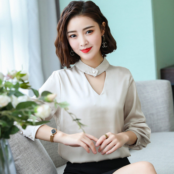 Női póló hosszú ujjal, négy színben