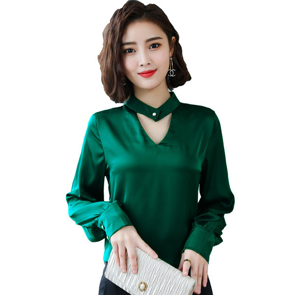 Női póló hosszú ujjal, négy színben