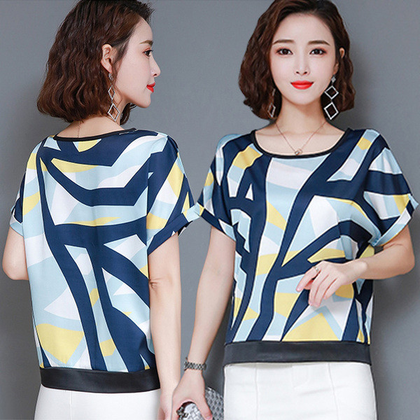 Modern női blúz rövid ujjal - két színben