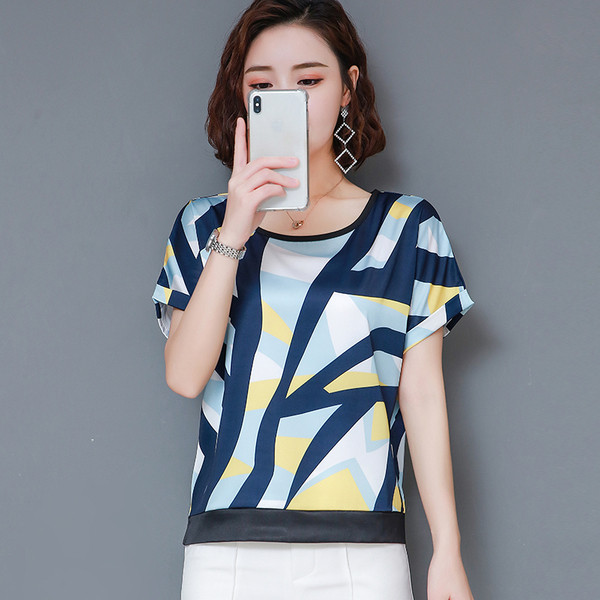 Modern női blúz rövid ujjal - két színben