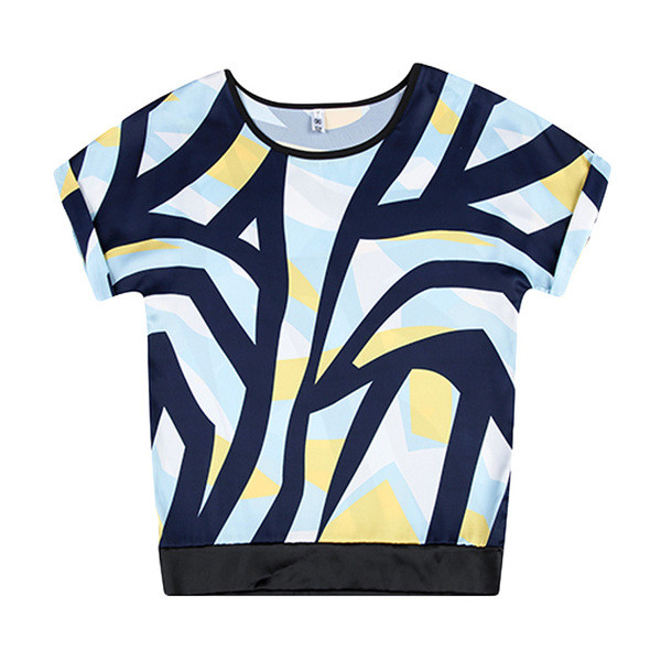 Modern női blúz rövid ujjal - két színben