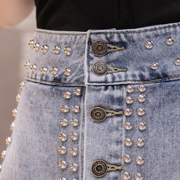 Szoknya - magas derekú nadrág fűzőlyukkal