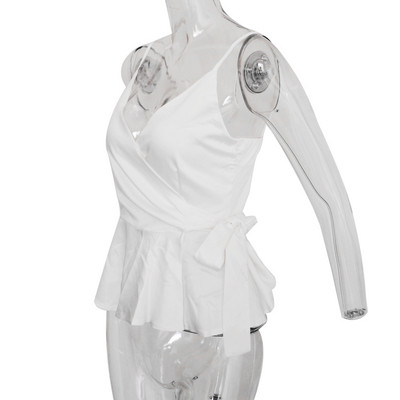 Stílusos női felső, vékony pántokkal és nyakkendőkkel több színben