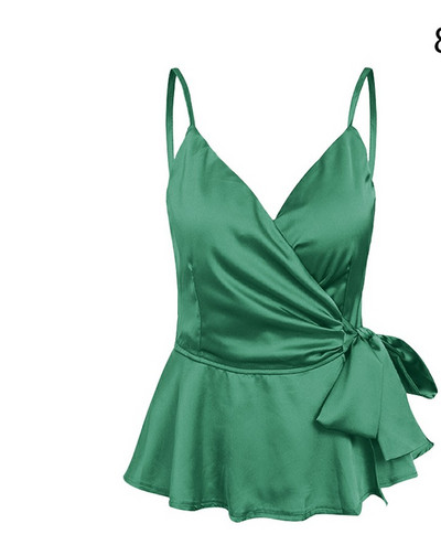 Stílusos női felső, vékony pántokkal és nyakkendőkkel több színben