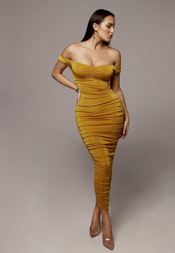 Stílusos női hosszú ruha Karcsú modell több színben