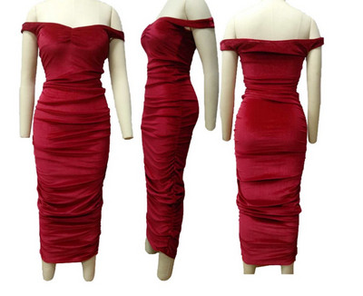 Stílusos női hosszú ruha Karcsú modell több színben