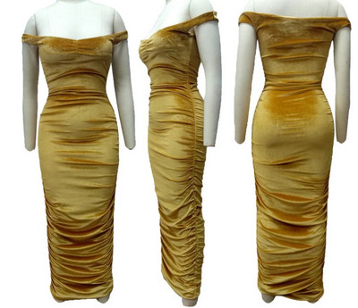 Stílusos női hosszú ruha Karcsú modell több színben