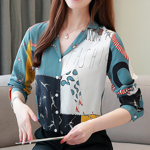 Modern női ing hosszú ujjal és gombokkal