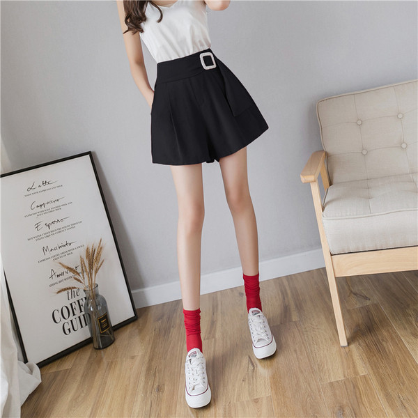 Pantaloni casual dama in alb, rosu si negru