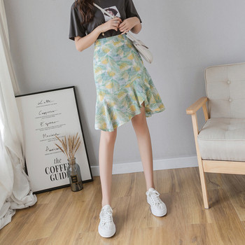 Fusta de dama asimetrica model nou in mai multe culori