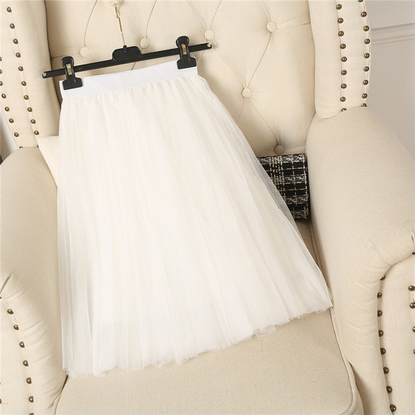 Új modell női tüll szoknya fehér, szürke és fekete színekben