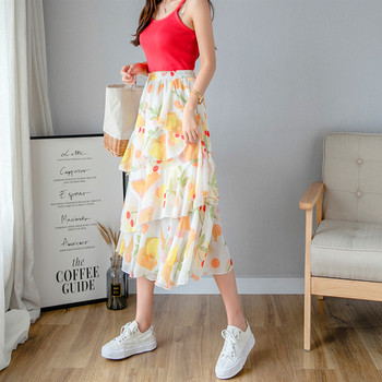 Modern női aszimmetrikus szoknya többféle színben