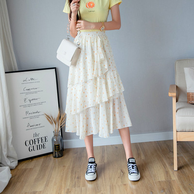 Modern női aszimmetrikus szoknya többféle színben