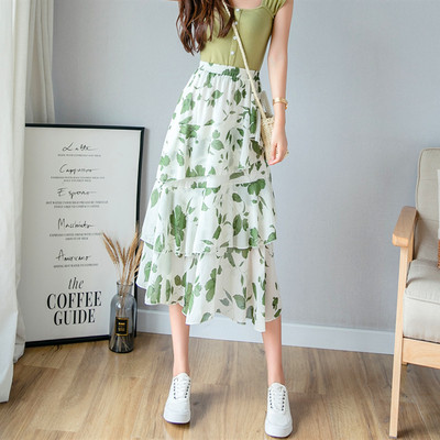 Modern női aszimmetrikus szoknya többféle színben