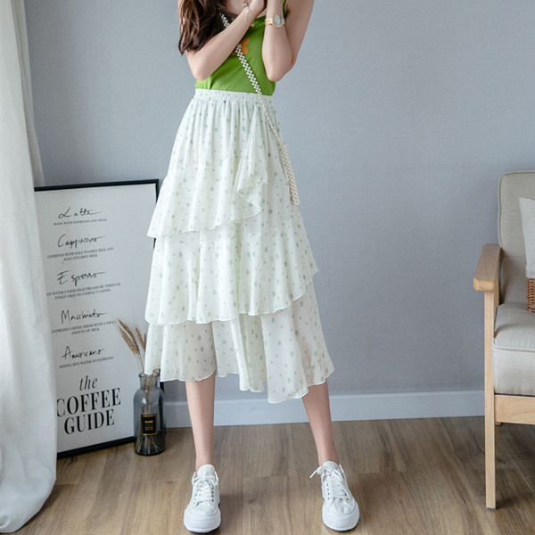 Modern női aszimmetrikus szoknya többféle színben