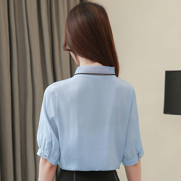 Új modell női ing fehér és kék színben