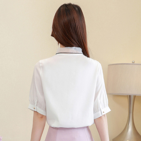 Új modell női ing fehér és kék színben