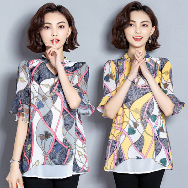 Női topikus blúz V-nyakkal, két színben