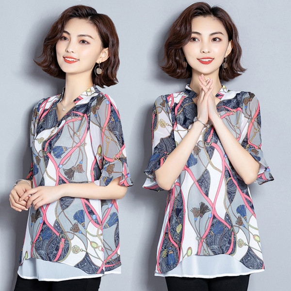 Női topikus blúz V-nyakkal, két színben